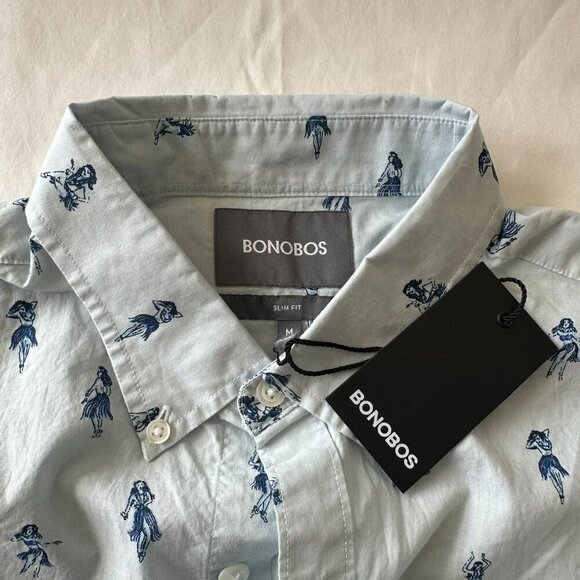 Bonobos Long Sleeve Button Down Hula Pattern - Picture 3 of 3